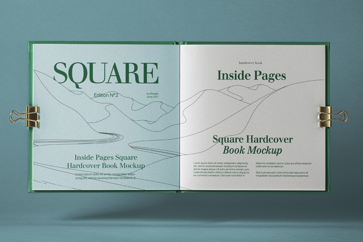 Open Square Psd Catalog Mockup Psd Mock Up Templates