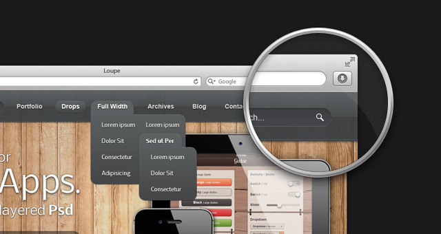 Ios Magnifying Glass Psd