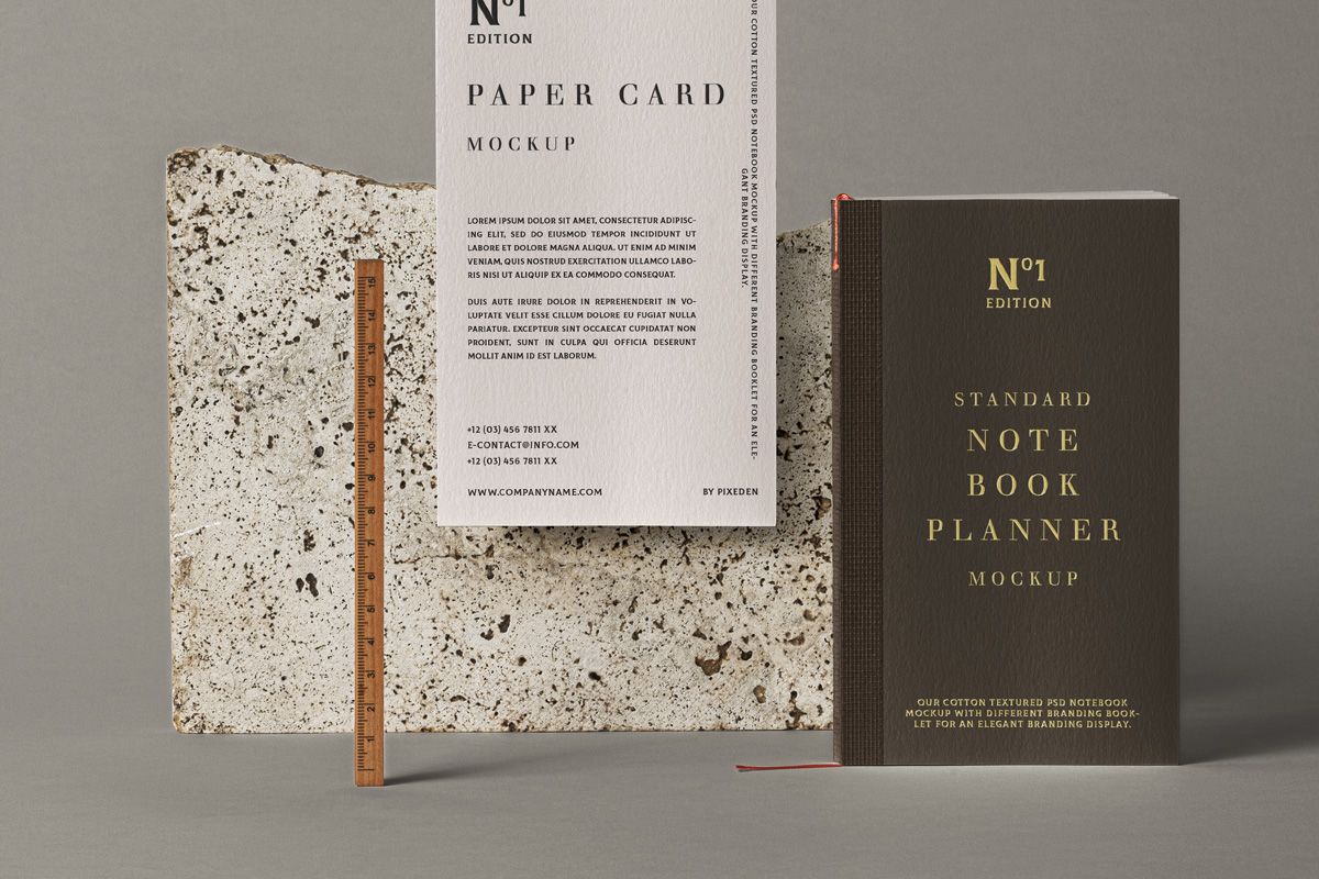 Download Psd Notebook Stationery Mockup 2 Psd Mock Up Templates Pixeden PSD Mockup Templates