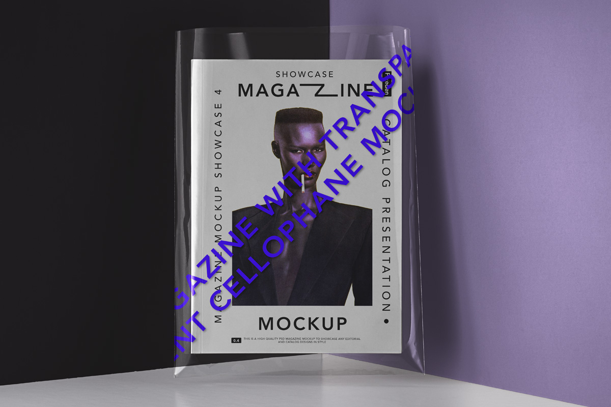 Transparent Cover Psd Magazine Mockup 2 | Psd Mock Up Templates | Pixeden