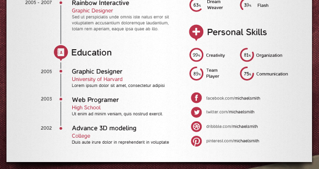 Simple Resume Template vol2