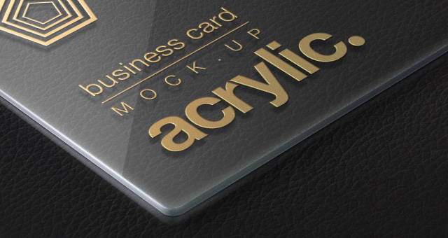 acrylic psd business card mock