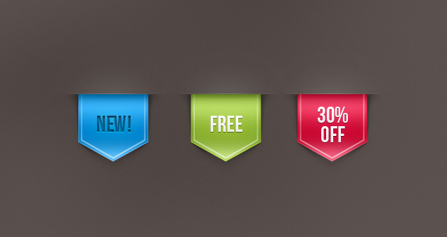web ribbon psd