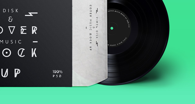 Vinyl Record PSD MockUp