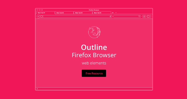 Vector Browser Outline Presentation | Psd Web Elements | Pixeden