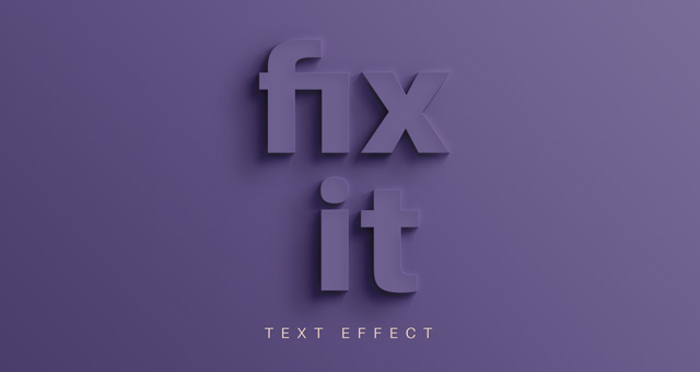 text effect photoshop psd fix effects 3d shadow pop pixeden colorful fonts letters typography