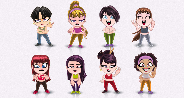 Vector Manga Avatar Faces Vol 2 Vector Characters Pixeden