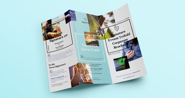 signature tri fold brochure template brochure templates make your own resumes
