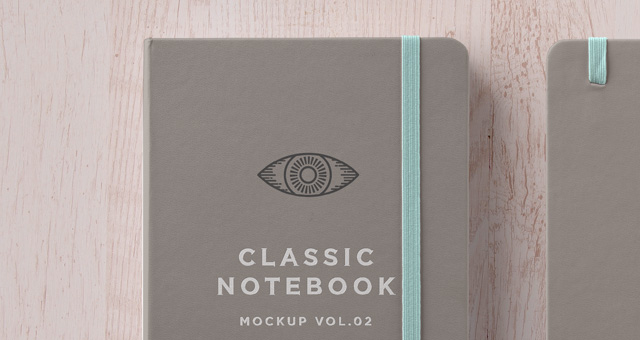 classic psd notebook mockup vol3