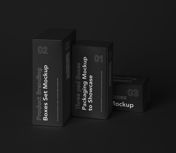 Box Psd Mockup Product Branding Set