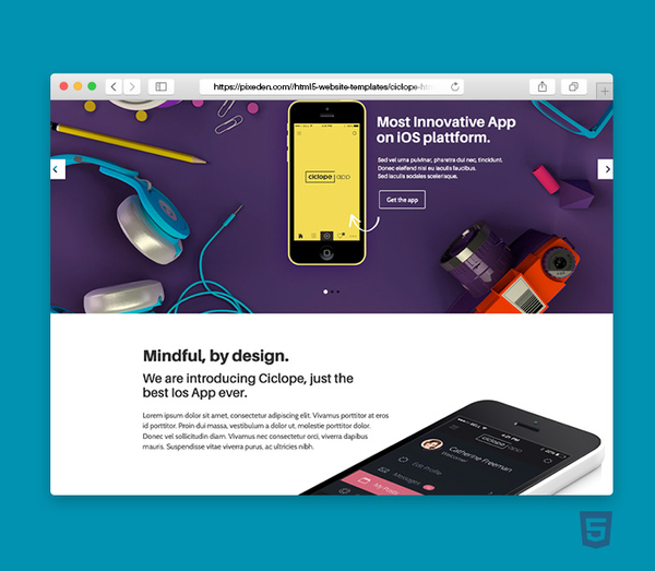 Ciclope HTML5 App Landing Page