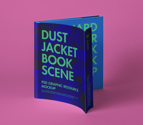 Dust Jacket Psd Book Mockup Scene