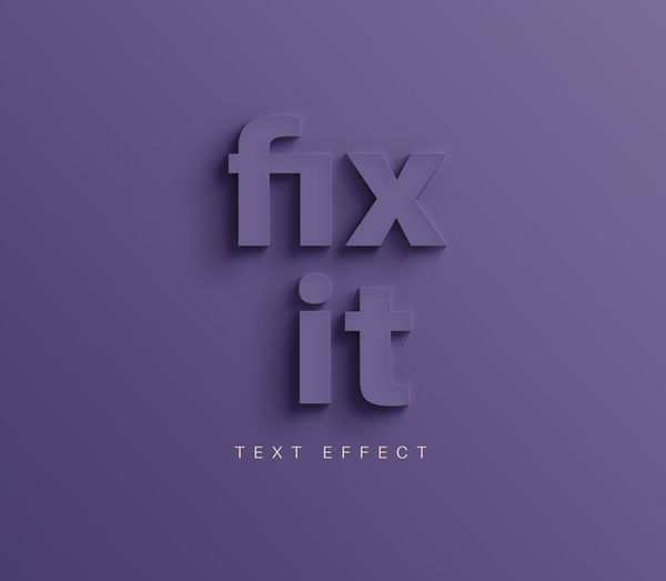 Fix It Psd Text Effect