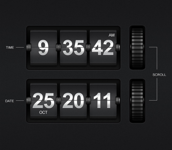 Flip Time Date Display Psd