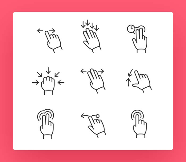 Gestures Icon Font Set