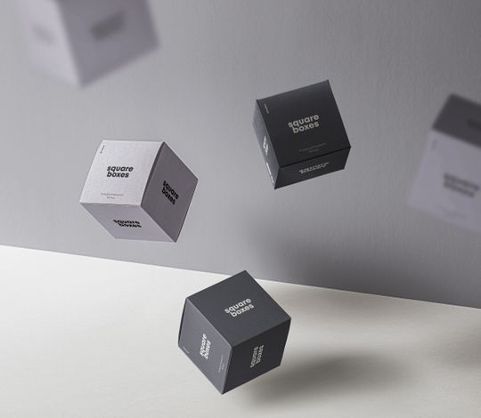 Gravity Psd Boxes Packaging Mockup