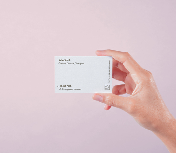 Hand Holding Psd Business Card Mockup 2