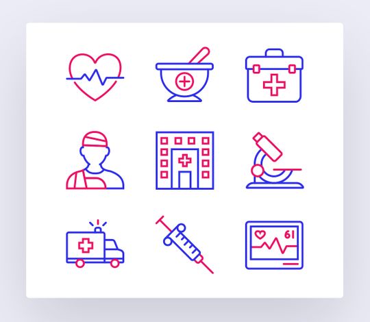 Health and Medical Icon Set