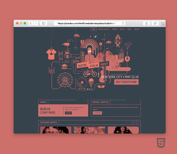 Indie HTML5 Event Landing Page