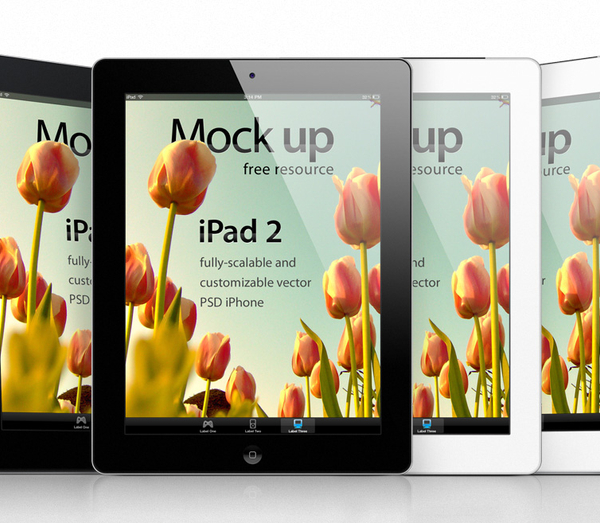 iPad 2 Psd Vector Mockup Template