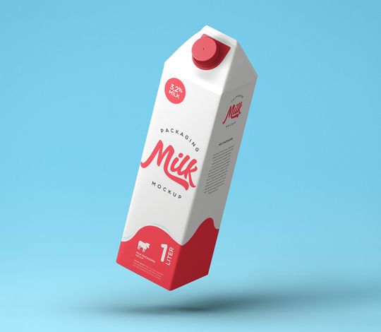 Milk Packaging Psd Mockup Vol3