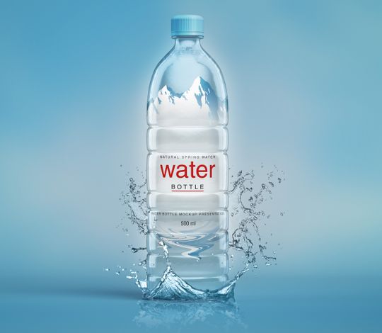 Plastic Psd Water Bottle Mockup