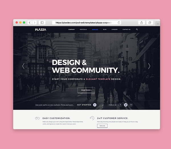Plazza Corporate Psd Website