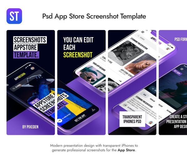 Psd App Store Screenshot Template Vol2