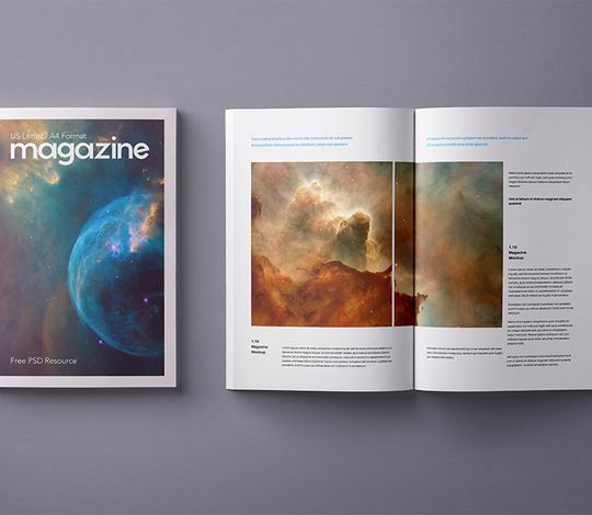 Download Psd Magazine Mockup Template Us A4 Psd Mock Up Templates Pixeden Yellowimages Mockups