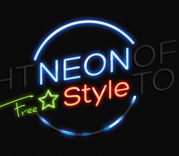 Psd Neon Text Effect Photoshop