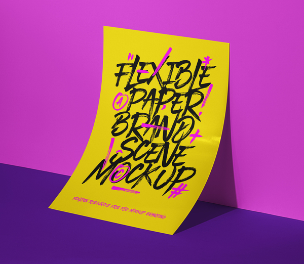 Psd Paper Brand Scene Mockup