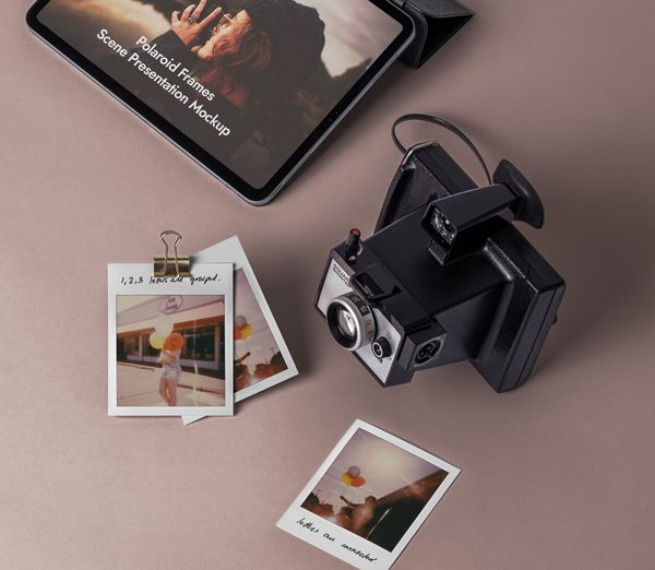 Psd Polaroid Mockup Frames Set