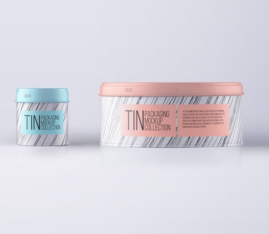 Psd Tin Container Packaging Vol1
