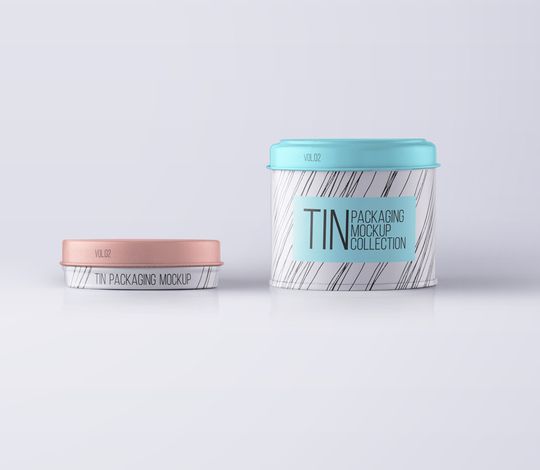 Psd Tin Container Packaging Vol2