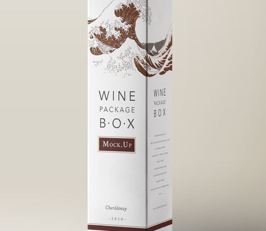 Psd Wine Box Packaging Mockup
