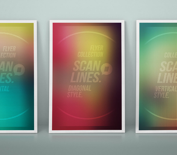 Scanlines Flyers Template Psd