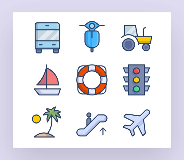 The Color Icons Set :: Transportation