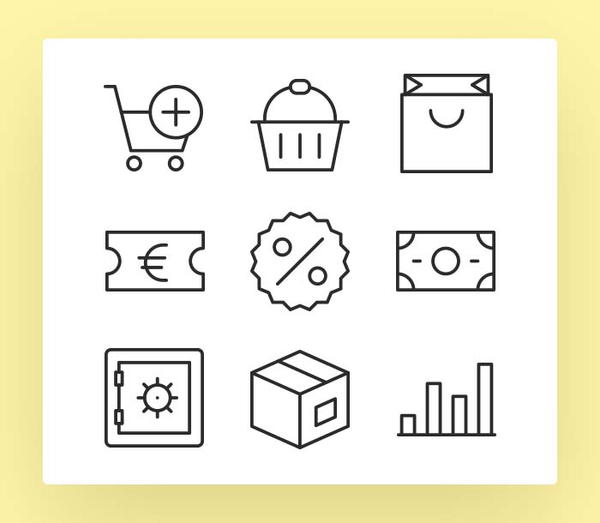 The Icons Font Set E-Commerce