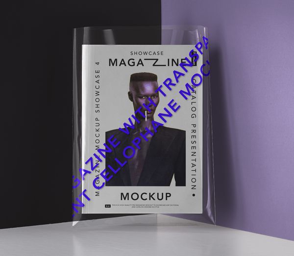 Transparent Cover Psd Magazine Mockup 2