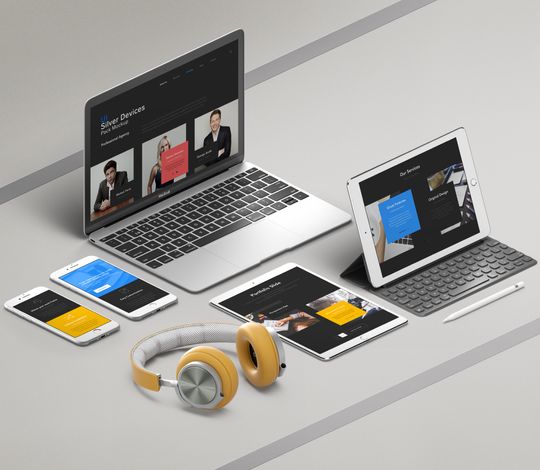 UI Silver Psd Apple Devices Pack