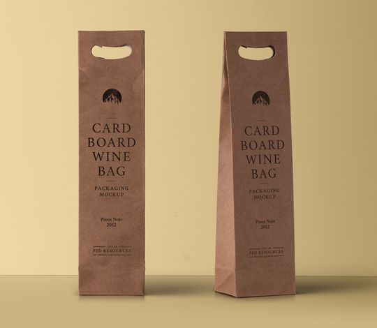 Wine Psd Cardboard Bag