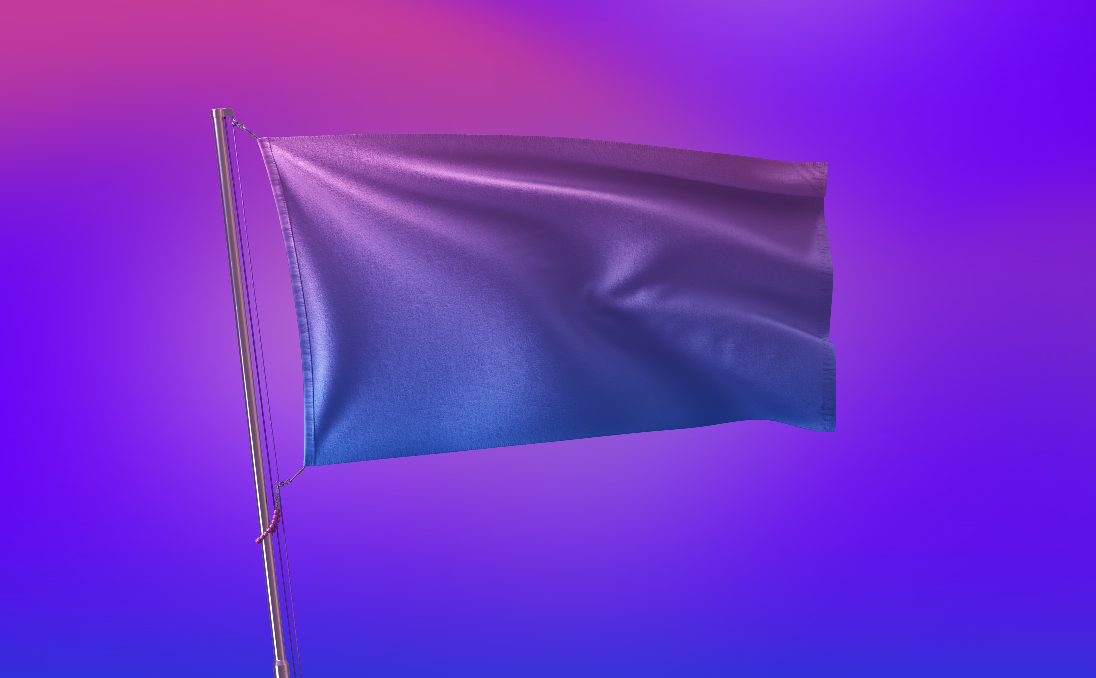 Waving Brand Psd Flag Mockup