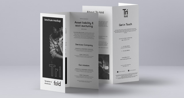 Download Psd Tri Fold Mockup Us A4 Vol3 Psd Mock Up Templates Pixeden PSD Mockup Templates