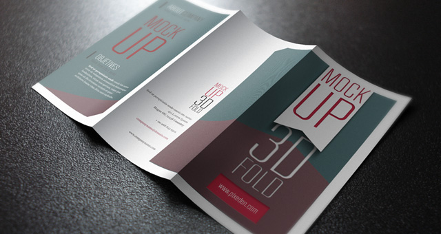 Download Psd Tri Fold Mockup Template | Psd Mock Up Templates | Pixeden