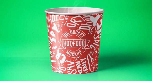 Download Hot Food Psd Bucket Mockup Psd Mock Up Templates Pixeden