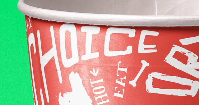 Hot food bucket mockup