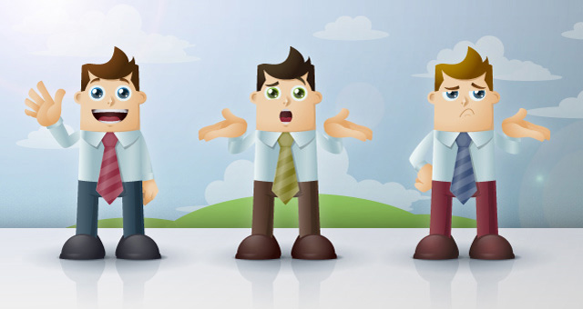 Business Man Cartoon Vector Characters 02