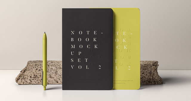 Download Psd Notebook Mockup Set Vol 2 Psd Mock Up Templates Pixeden PSD Mockup Templates