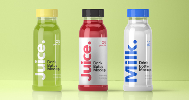 Psd Juice Smoothie Bottle Mockup Psd Mock Up Templates Pixeden