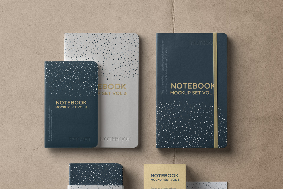 Download Psd Notebook Mockup Set Vol 3 Psd Mock Up Templates Pixeden